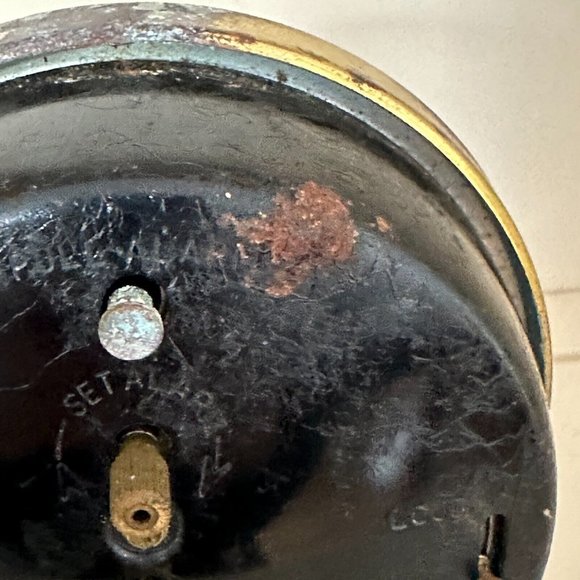 SOLD Vintage MCM Westclox Big Ben Black Gold Wind Up Round Shape Alarm Clock - Picture 12 of 16